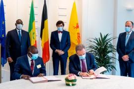 Signature des intentions en avril 2021 en présence du Président du Sénégal, Macky Sall, du Ministre-Président du Gouvernement wallon, Elio Di Rupo et du Ministre de l'Economie Willy Borsus Signature des intentions en avril 2021 en présence du Président du Sénégal, Macky Sall, du Ministre-Président du Gouvernement wallon, Elio Di Rupo et du Ministre de l'Economie Willy Borsus